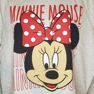 Minnie Mouse Repeat Oatmeal Heather Long Sleeve